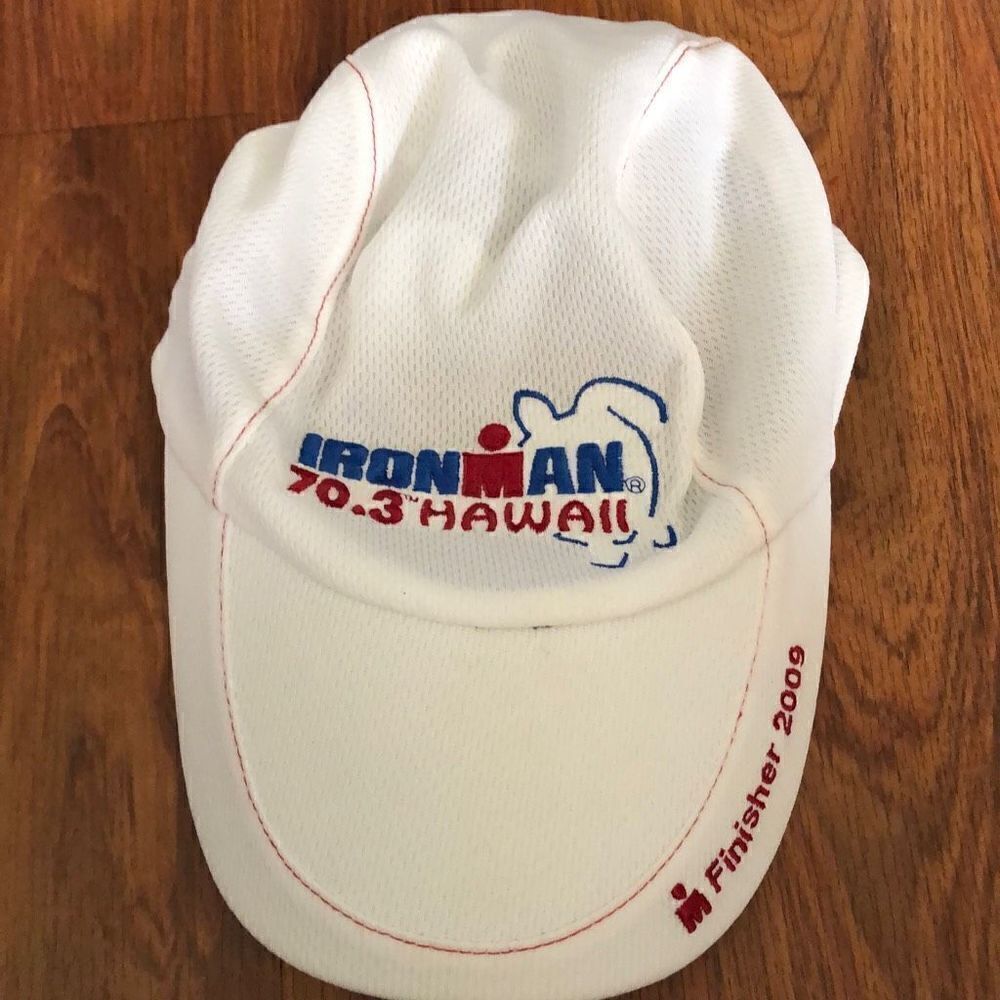 Ironman Hawaii lightweight mesh white baseball cap one size